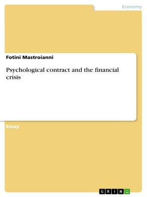 cover image of Psychological contract and the financial crisis